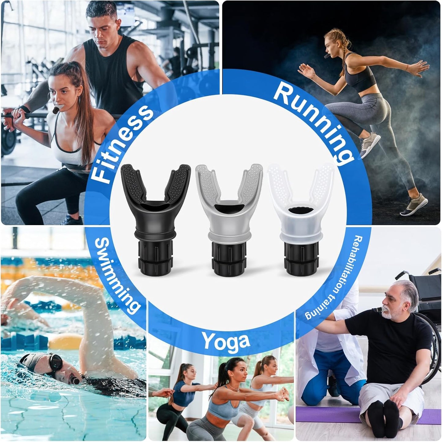 Three-Unit Portable Lung Training Devices with Variable Resistance